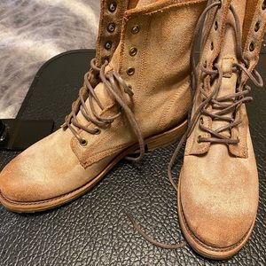 NEW Frye Veronica Combat Boots Women 10 Chocolate